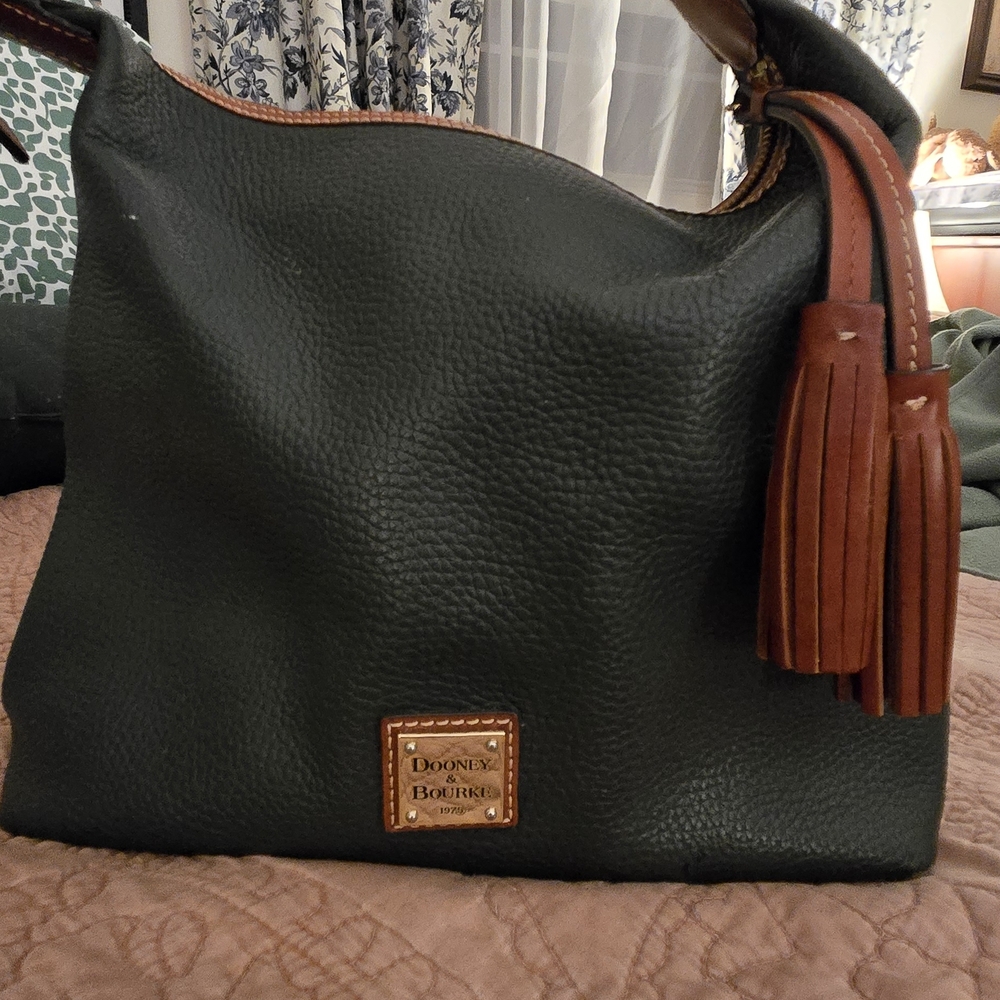 Dooney & Bourke Green Leather Hobo Bag